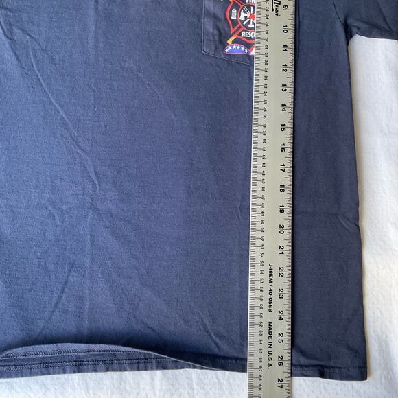 Port & Company Men Short Sleeve Tshirt size M,Blue,Fight Like A Girl Fire Rescue - Picture 4 of 9
